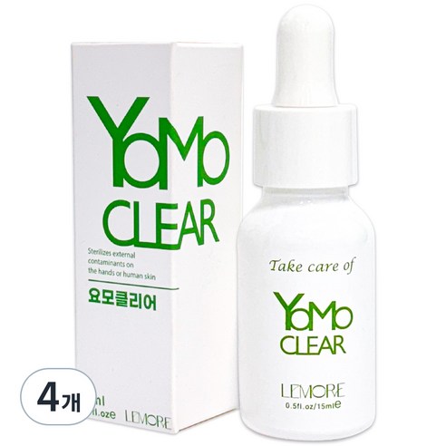 요모클리어 손톱 발톱 살균소독 관리제, 4개, 15ml