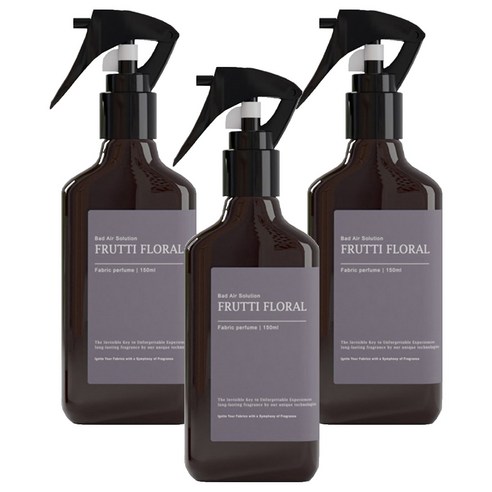 BAS 섬유 탈취제 프루티 플로럴 본품, 150ml, 3개