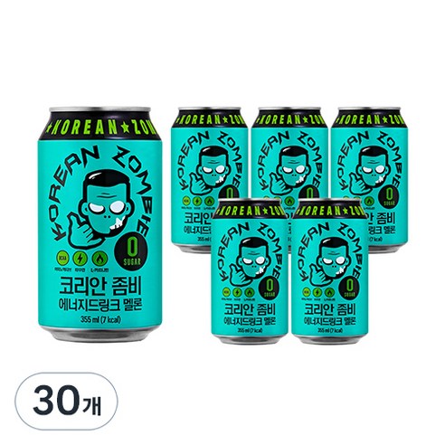 코리안 좀비 에너지드링크 멜론, 355ml, 30개