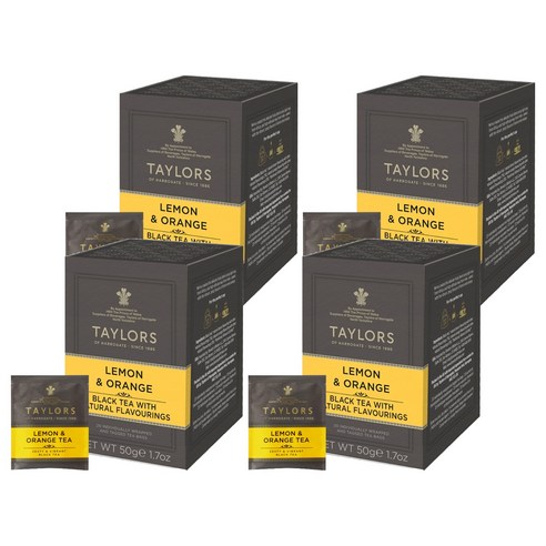 테일러오브헤로게이트 레몬&오렌지향 홍차, 2.5g, 20개입, 4개