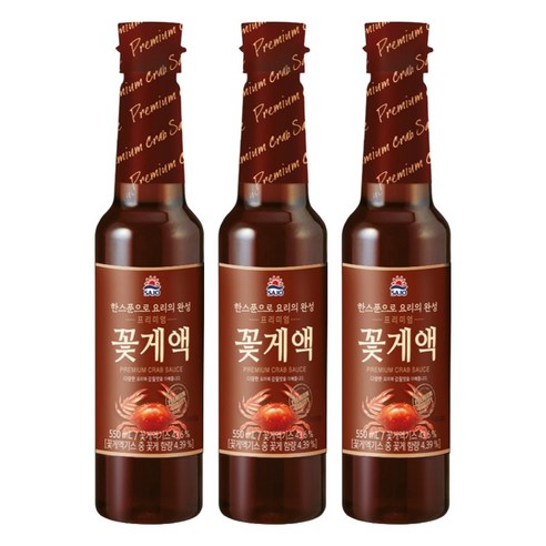 사조 프리미엄 꽃게액, 550ml, 3개