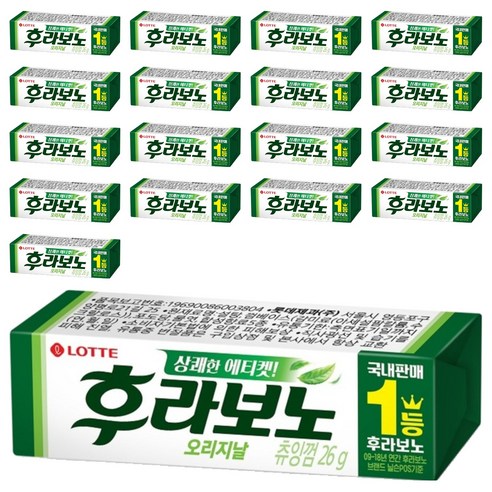롯데웰푸드 후라보노 오리지날 9p, 26g, 18개