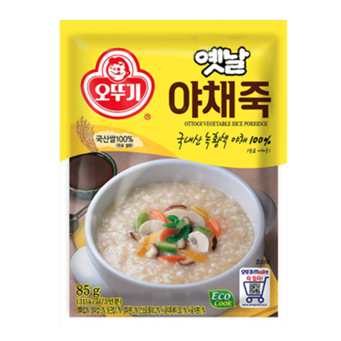 오뚜기 야채죽, 1개, 85g