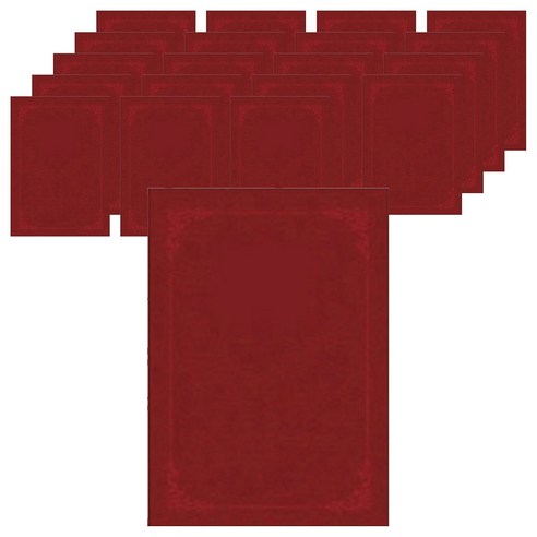 다니엘문구 매직패브릭 끼움식 종이 상장 케이스 무지 A4 220g, 적색, 20개