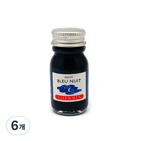 제이허빈 미니잉크10ml, 19 블뤼누이 다크블루, 6개