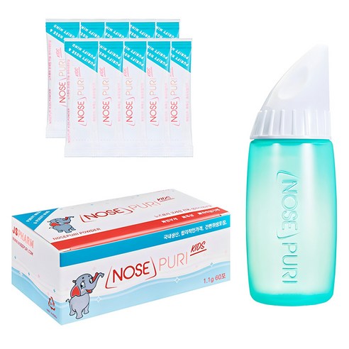 노즈퓨리 어린이 코세정기 + 분말 70p, 1세트