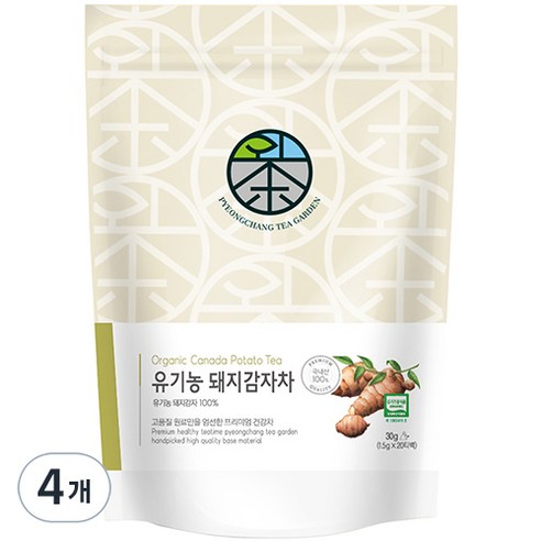 평창다원 유기농 돼지감자차 생분해 티백, 1.5g, 20개입, 4개