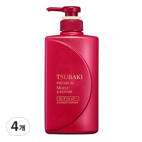 츠바키 프리미엄모이스트 리페어 컨디셔너 프루티 플로럴 향, 490ml, 4개