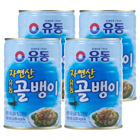 유동 자연산 골뱅이, 400g, 4개