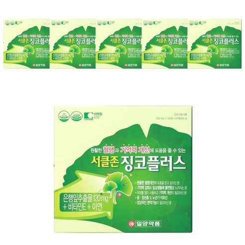 일양약품 서클존 징코플러스, 60정, 12개