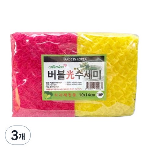 아젤리아 버블광 수세미 세트, 10개입, 3세트