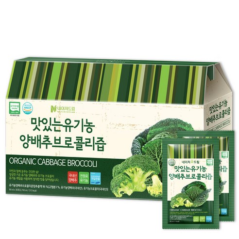 네이처드림 맛있는 양배추 브로콜리즙, 90ml, 100개