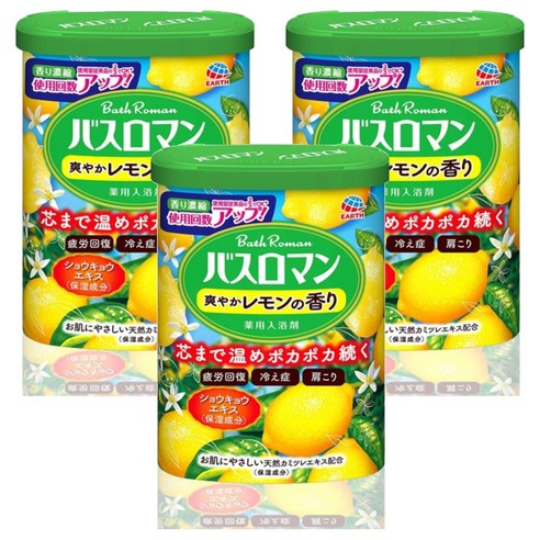 바스로망 입욕제 농축 레몬, 600g, 3개