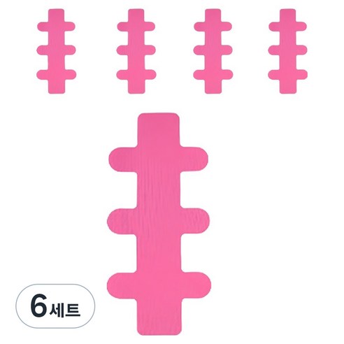 스포츠 테이핑 발꿈치 다리 근육패치 핑크, 6세트, 5개입