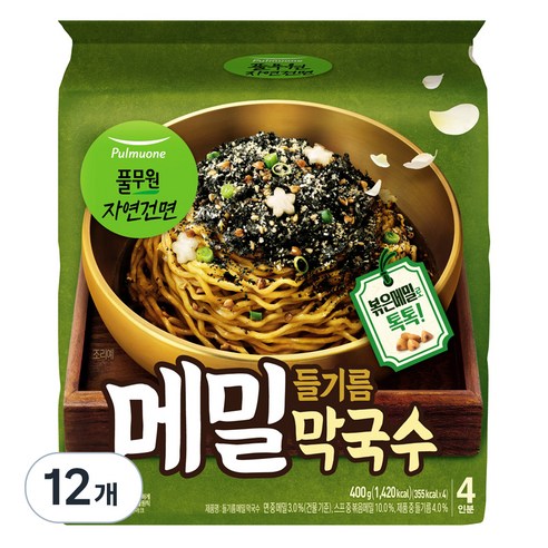 풀무원 들기름 메밀 막국수, 100g, 12개
