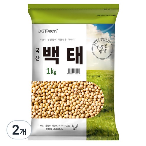 건강한밥상 국산 백태, 1kg, 2개