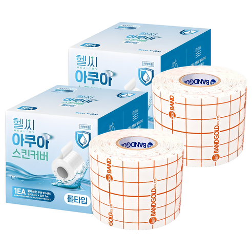 밴드골드 헬씨 아쿠아 스킨커버 방수 밴드 롤타입, 1개입, 2개