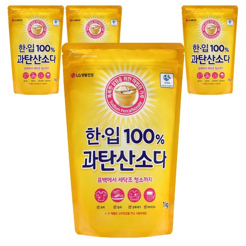 한입 100% 과탄산소다, 4개, 1kg