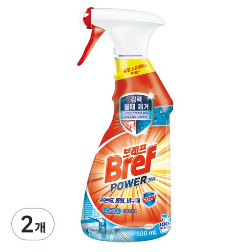 브레프 파워 욕실용 세정제, 500ml, 2개
