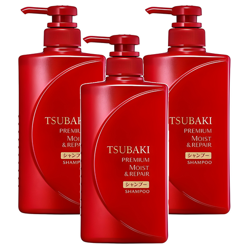 츠바키 프리미엄 모이스트 리페어 샴푸 플로럴 프루티향, 490ml, 3개