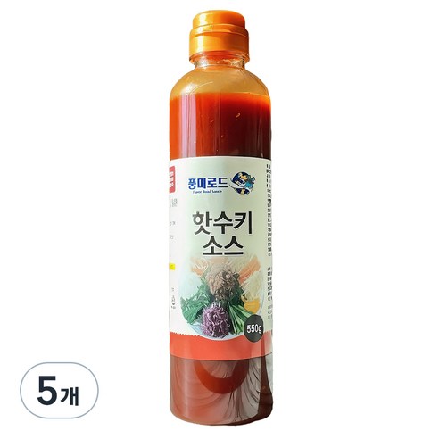 풍미로드 핫수키소스, 550g, 5개