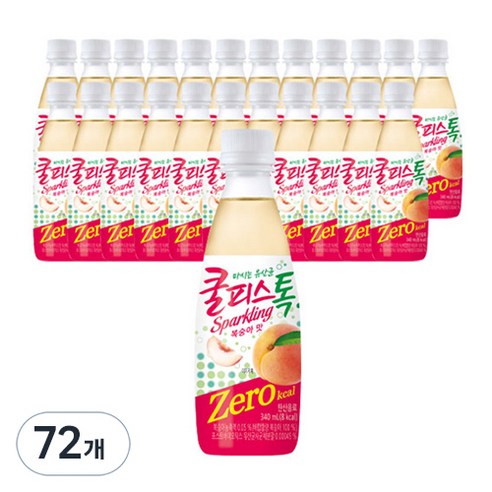 동원 쿨피스 톡 제로 복숭아, 340ml, 72개