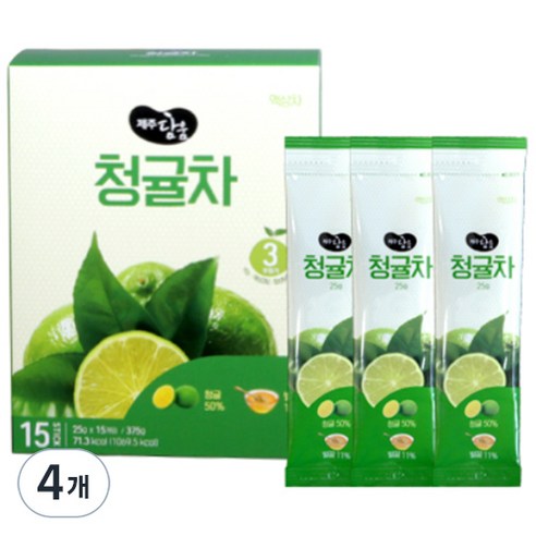 제주담움 청귤차스틱, 25g, 15개입, 4개