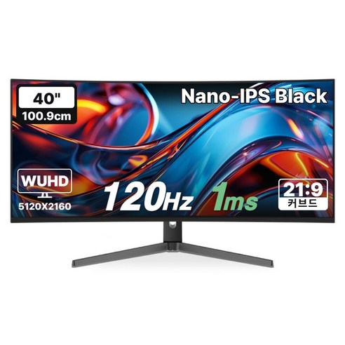 한성컴퓨터 WUHD Nano IPS Black 120Hz 게이밍 커브드 모니터, 100.9cm, TFG40U12PW(무결점)