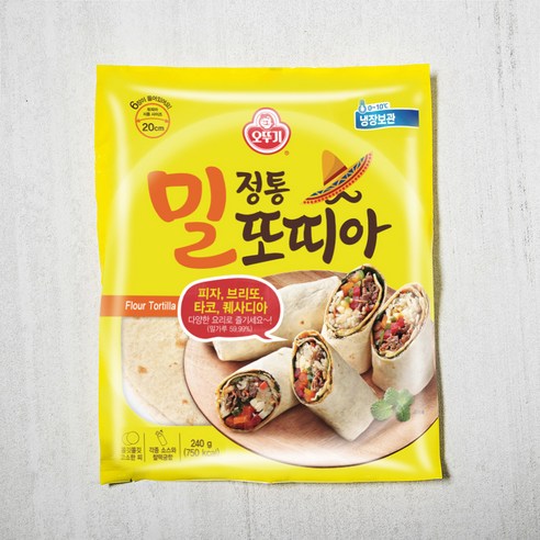 오뚜기 정통 밀 또띠아, 40g, 6개입, 1개