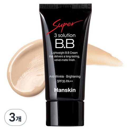 한스킨 수퍼 쓰리 솔루션 BB크림 SPF35 PA++, 30ml, 3개