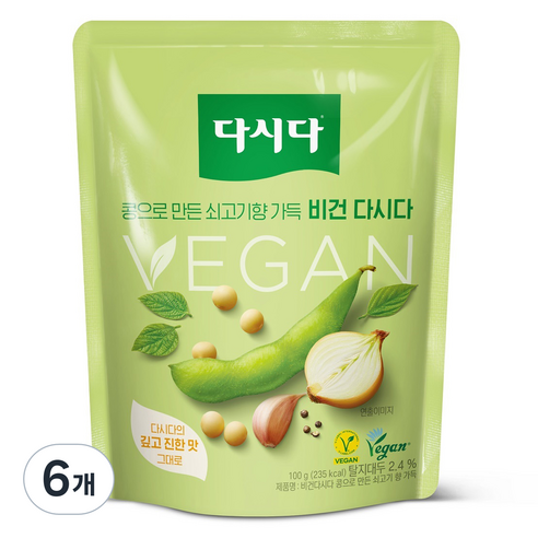 다시다 비건 다시다 조미료, 100g, 6개