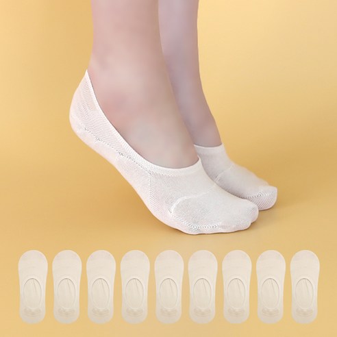 이지레그 여성용 구멍 안남 보강 페이크삭스 10켤레