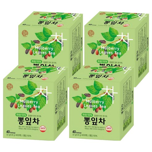 우리차 뽕잎차, 0.8g, 40개입, 4개