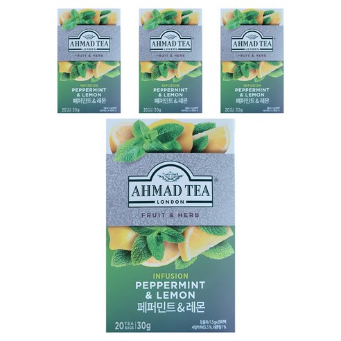 아마드티 페퍼민트 레몬 티, 1.5g, 20개입, 4개