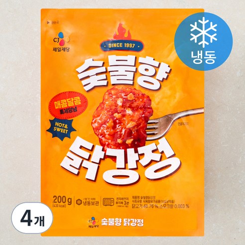 CJ제일제당 숯불향 닭강정 (냉동), 200g, 4개