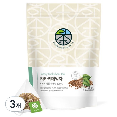평창다원 타타리 메밀차 생분해 티백, 1.5g, 20개입, 3개