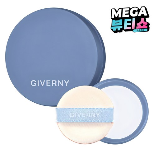 지베르니 밀착 커버 파운데이션 미니 휴대용기 64mm, 블루, 1개