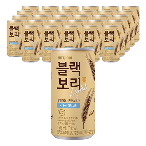 하이트진로 블랙보리 라이트 음료, 175ml, 180개