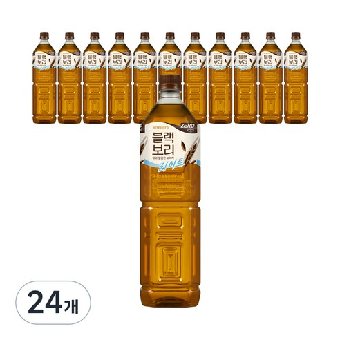 하이트진로 블랙보리라이트 제로칼로리, 1.5L, 24개