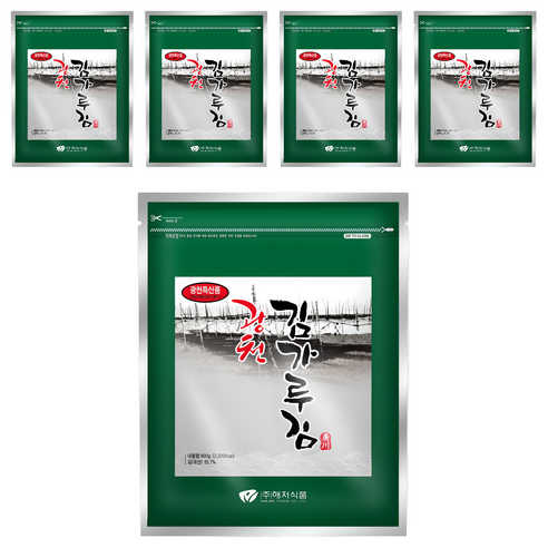 광천해저김 김가루김, 400g, 5개
