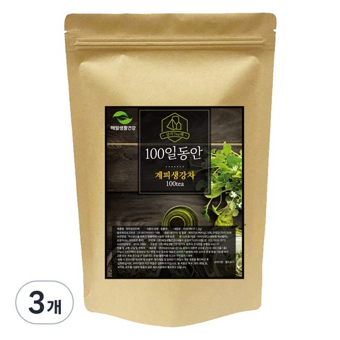 해밀생활건강 100일동안 계피 생강차 삼각티백, 1.2g, 100개입, 3개