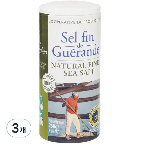 르게랑데 토판 가는 천일염, 250g, 3개