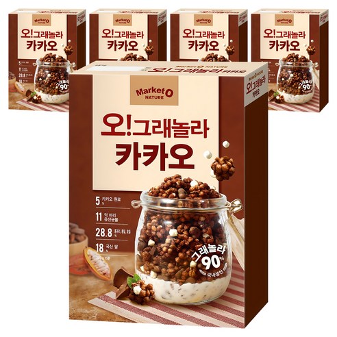 오그래놀라 카카오 시리얼, 300g, 5개