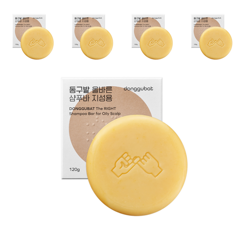 동구밭 올바른 샴푸바 지성용 쑥향, 120g, 5개