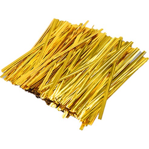 오픈스페이스 컬러 빵끈 막대타이 800p, 골드, 12cm, 1세트
