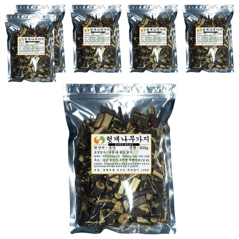 자연한재 헛개나무 가지, 600g, 6개