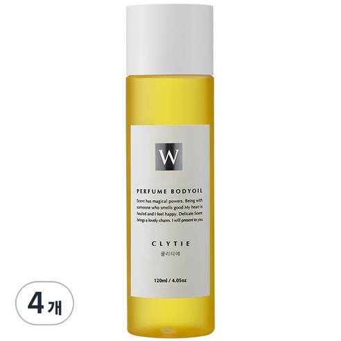 화이트센트 향기좋은 모이스처 마사지 바디오일 클리티에, 120ml, 4개