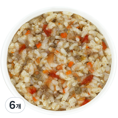 짱죽 유아용 실온 이유식 완료기 아기밥, 혼합맛(비프/토마토), 160g, 6개