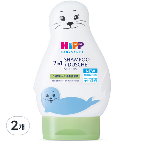 힙 베이비 샴푸 워싱, 2개, 200ml