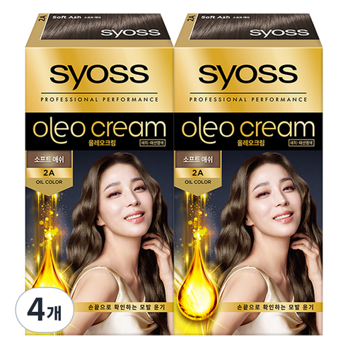 사이오스 올레오 크림 2에이 염모제, 2A소프트애쉬, 4개